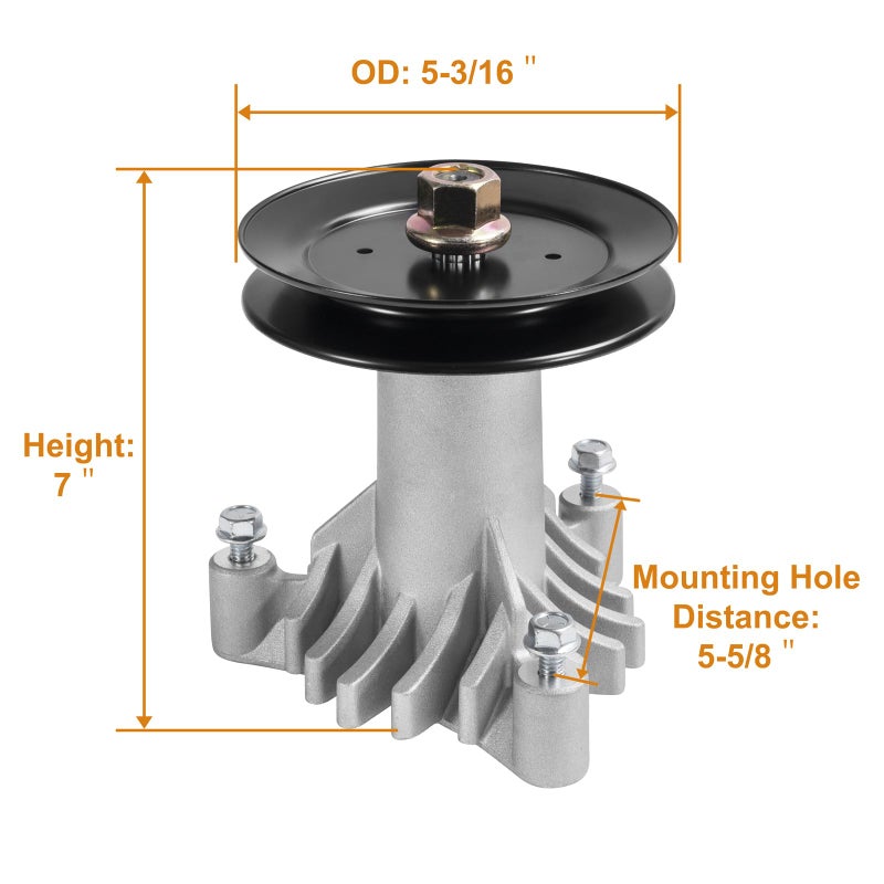 Antanker 130794 Spindle Assembly 153535 Pulley Replacement for Craftsman Poulan 532130794 582922301, with 3 Bolts - Image 2